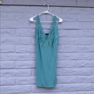 Natori Women's Aqua Lace-Trim Slip Slip